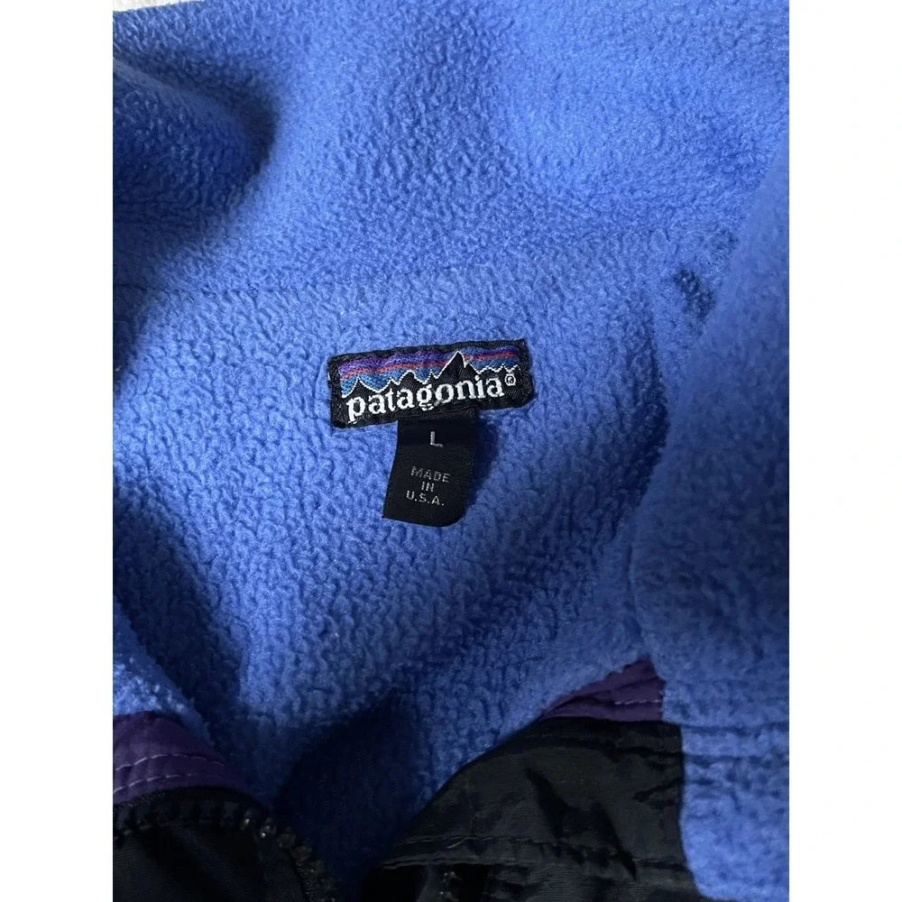 Patagonia 90's Synchilla Fleece Jacket Charcoal Blue Size L Used